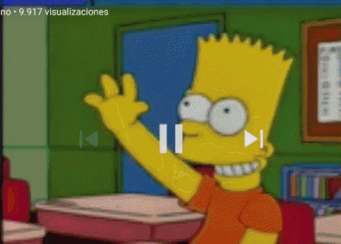 bart simpson from the simpsons is giving a high five