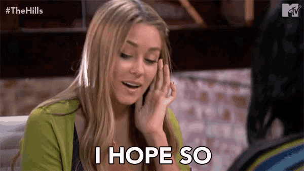 a woman says " i hope so " in front of a mtv logo