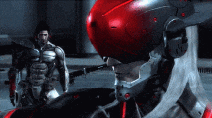 a video game character with a red helmet and a white hair