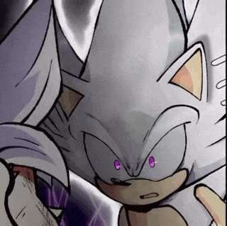 a drawing of a cartoon character with purple eyes