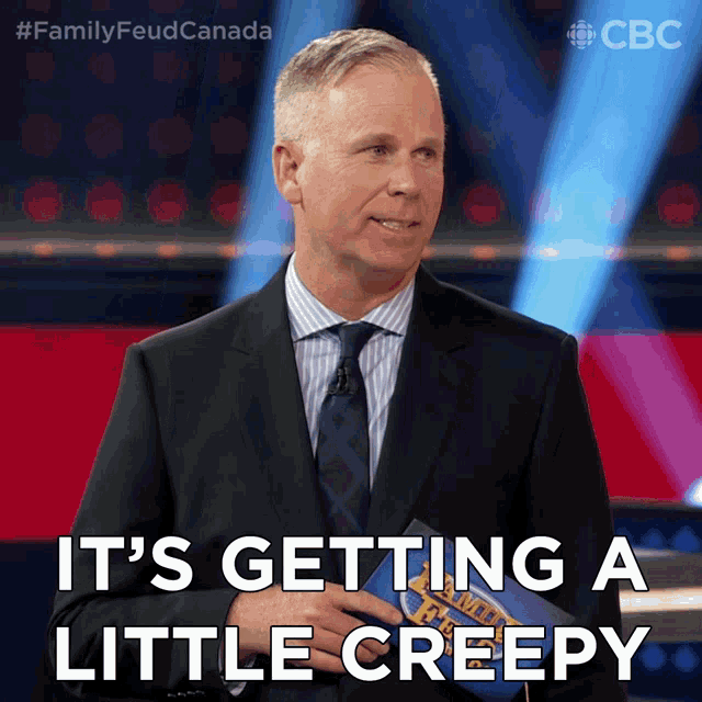 Its Getting A Little Creepy Gerry Dee GIF - Its Getting A Little Creepy Gerry Dee Family Feud Canada GIFs