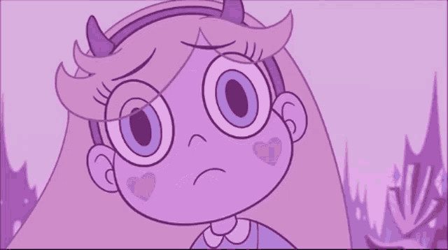 star butterfly from star vs the forces of evil has purple hair and horns