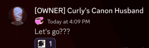 a screenshot of curly 's canon husband 's messages