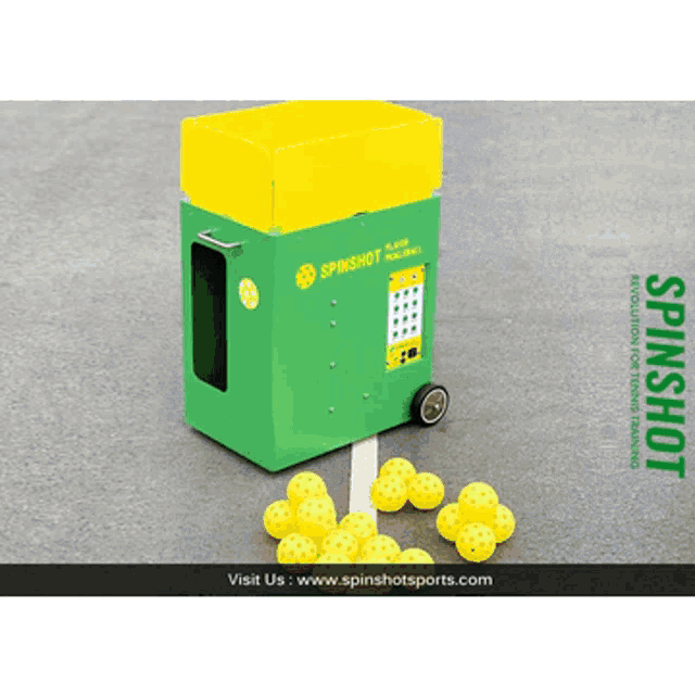 a green box that says spinshot on the side