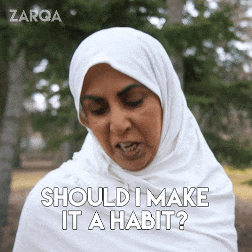 Should I Make It A Habit Zarqa GIF - Should I Make It A Habit Zarqa Do I Need To Make It A Habit GIFs