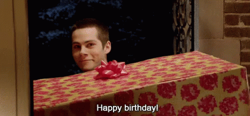 Dylan O Brien Happy Birthday GIF - Dylan O Brien Happy Birthday Gift GIFs