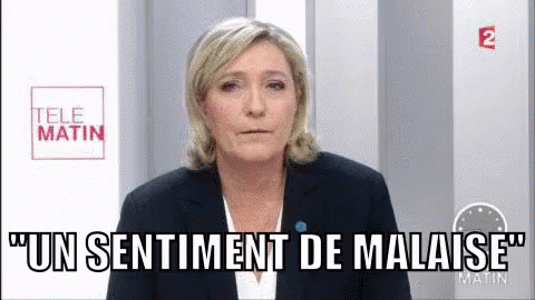 Un Sentiment De Malaise GIF - Marine Le Pen GIFs