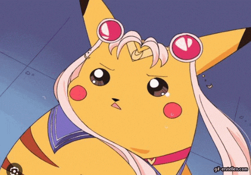 a picture of a pikachu wearing a sailor moon costume with the website gif-erstellen.com at the bottom