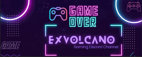 a neon sign that says game over exvolcano