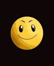 a yellow smiley face on a black background