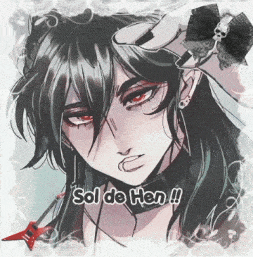 a drawing of a girl with a guitar and the words sol de hen