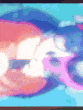 a painting of a person swimming in a pool with a blue background