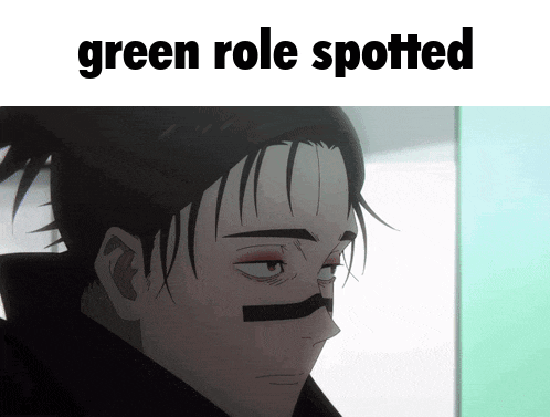 a picture of a man with the words " green role spotted " on the bottom
