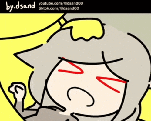 a drawing of a girl with a yellow background and the words by dsand