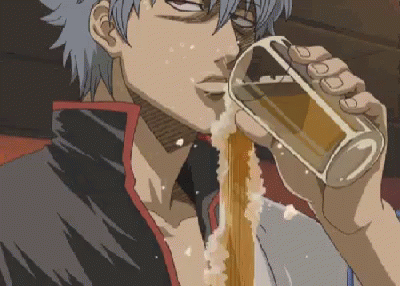 Gin Tama Gintoki Sakata GIF - Gin Tama Gintoki Sakata Beer GIFs