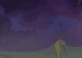 a cartoon drawing of a skeleton hand reaching out