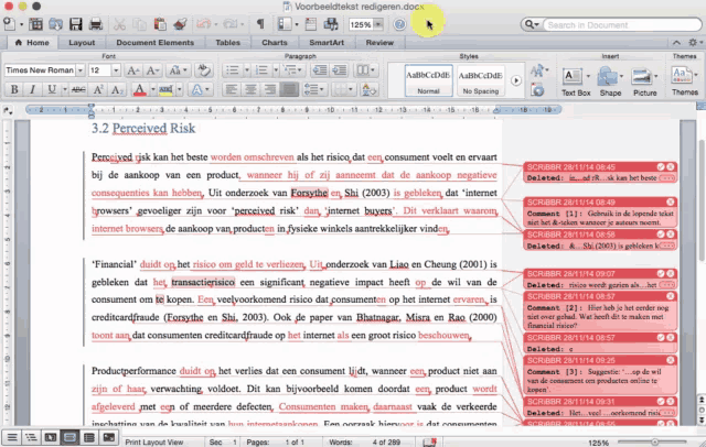 a computer screen displays a document titled perceptive risk