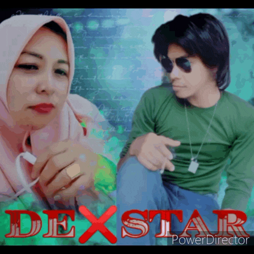 a picture of a man and a woman with the words dexstar power director