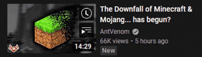 the downfall of minecraft and mojang has begun with 66k views 5 hours ago