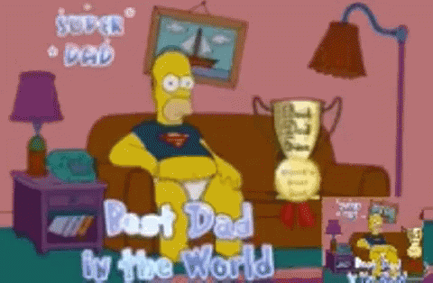 Best Dad Happy Fathers Day GIF - Best Dad Happy Fathers Day Simpsons GIFs