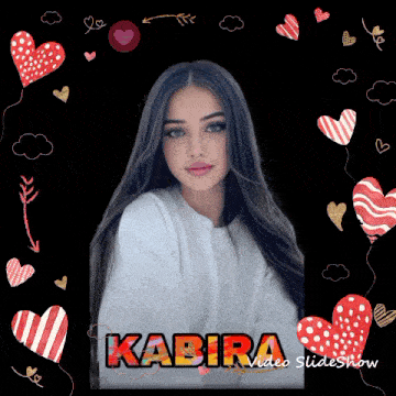 a picture of a woman with the name kabira on the bottom