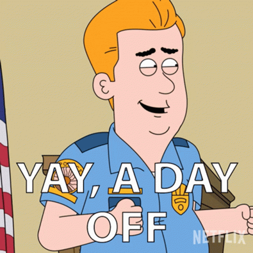 Yay A Day Off Kevin Crawford GIF - Yay A Day Off Kevin Crawford Paradise Pd GIFs