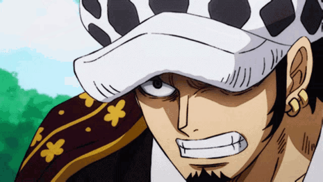 a close up of a cartoon character with a hat on