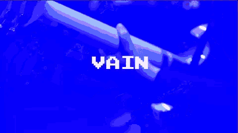 a yellow background with the word vain written on it