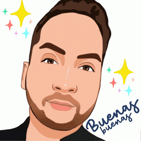 a drawing of a man with the words buenax buenay written below