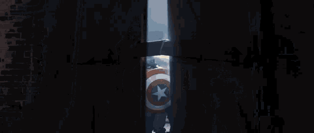 a group of people holding a shield with a star on it