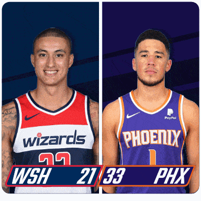 a wizards player and a phoenix player are shown