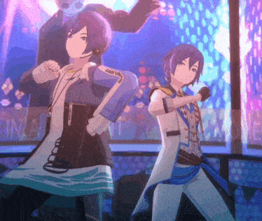 a couple of anime characters one of which has the word capture on their arm