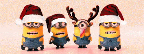 Celebrating Minions GIF - Christmas Party Minions Its Christmas GIFs