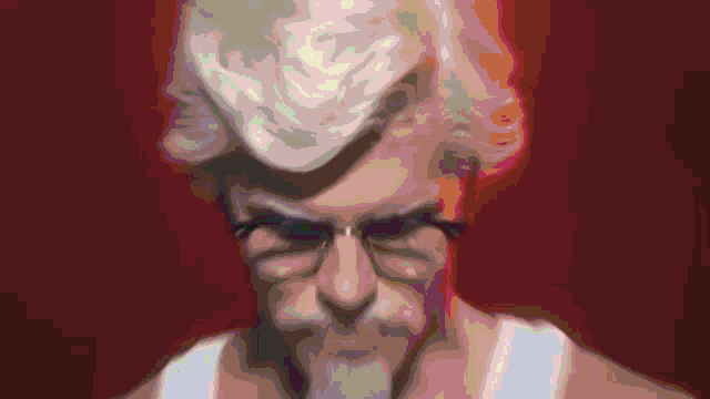 a painting of a man with a long beard