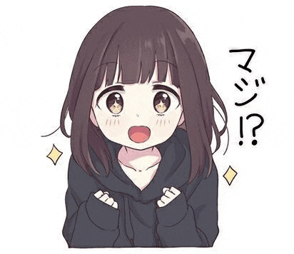 the girl is wearing a black hoodie and has a surprised expression on her face .