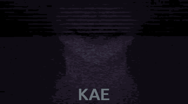 the word kae is on a black background