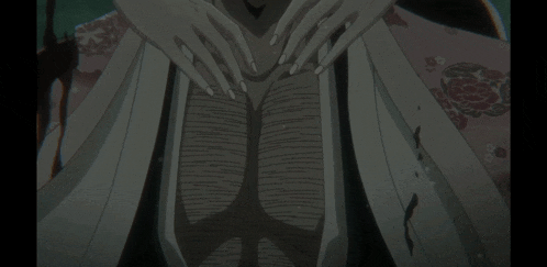 a man in a white robe is holding a sword and says " sakuranosuke " on the bottom
