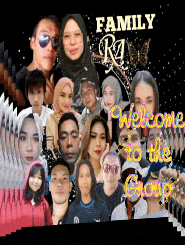 a collage of people with the words family ra welcome to the group