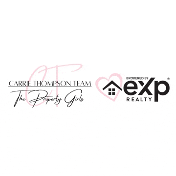a logo for carrie thompson team the property girls and exp realty