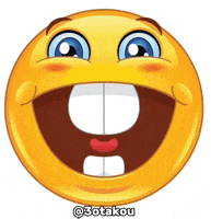 a cartoon smiley face with a big smile and the name @ 3otakou below it