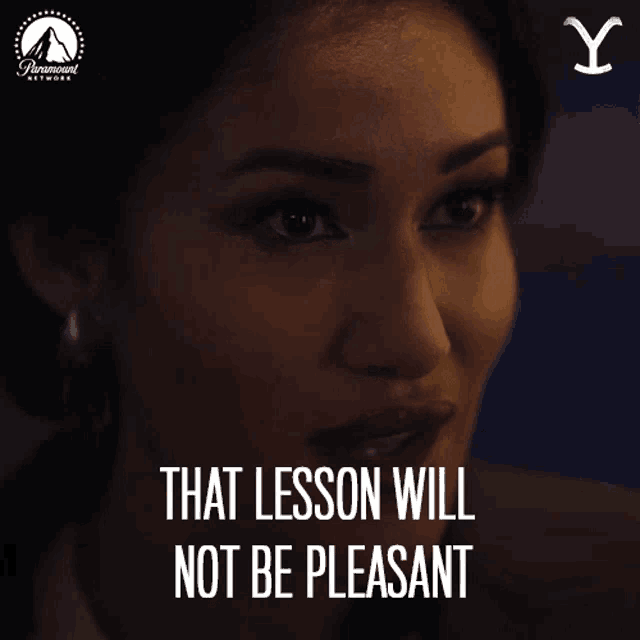 That Lesson Will Not Be Pleasant Angela Blue Thunder GIF - That Lesson Will Not Be Pleasant Angela Blue Thunder Yellowstone GIFs