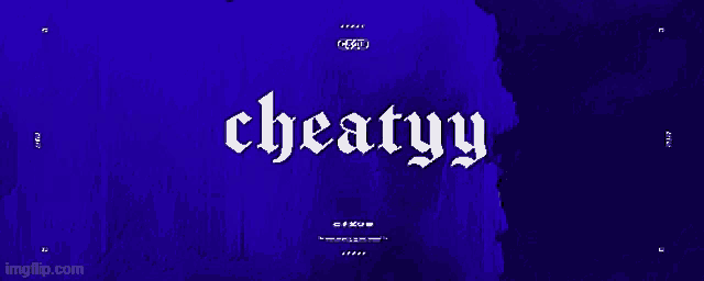 a blue background with the word cheatryy on it