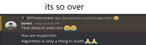 a screenshot of a conversation between soren and the scrumper