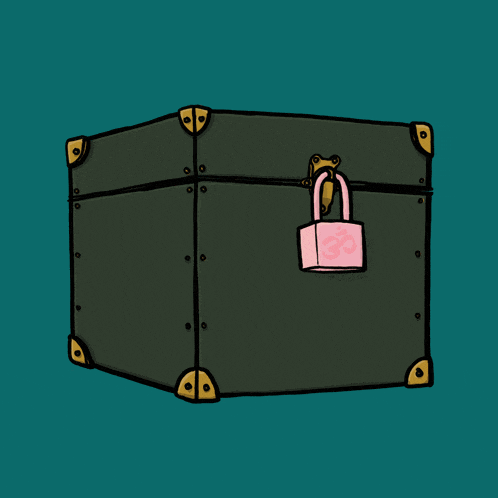 a cartoon drawing of a hand sticking out of an open box