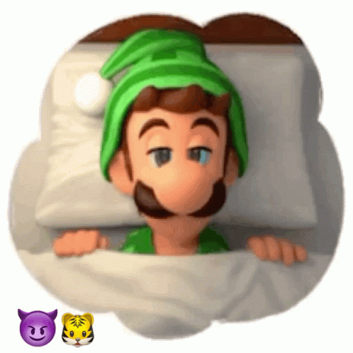 Super Mario Bros Luigi GIF - Super Mario Bros Luigi Good Night GIFs