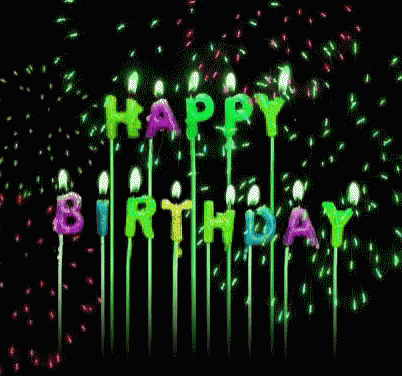 a bunch of candles that say happy birthday on them