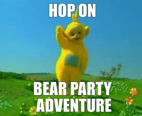 Hop On Bear Bear Party GIF - Hop On Bear Hop On Bear Party GIFs