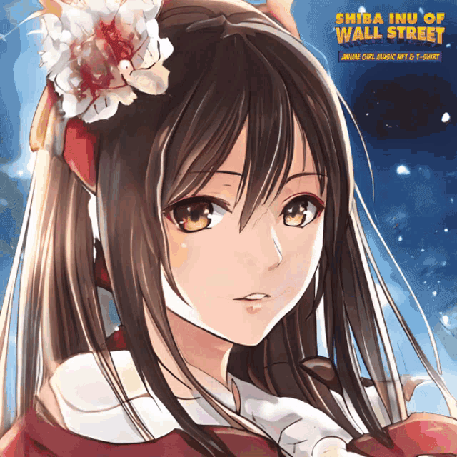 a poster for shiba inu of wall street anime