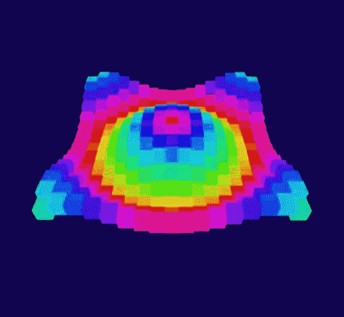 a computer generated image of a colorful swirl on a dark blue background