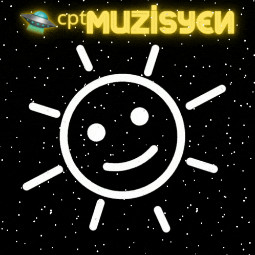 a picture of a sun with a smiley face and the words cpt muzisyem below it